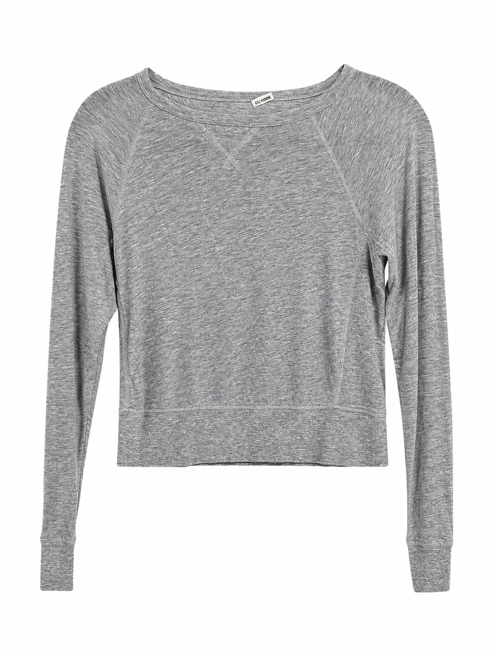 rag & bone Heather Gray Long-Sleeve Scoop Neck Top